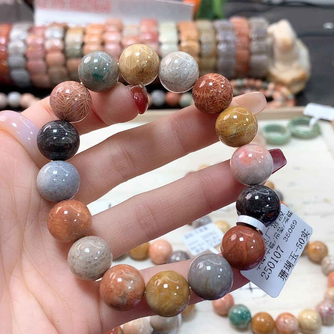 硅化珊瑚（珊瑚玉）手链未镶嵌诺*105