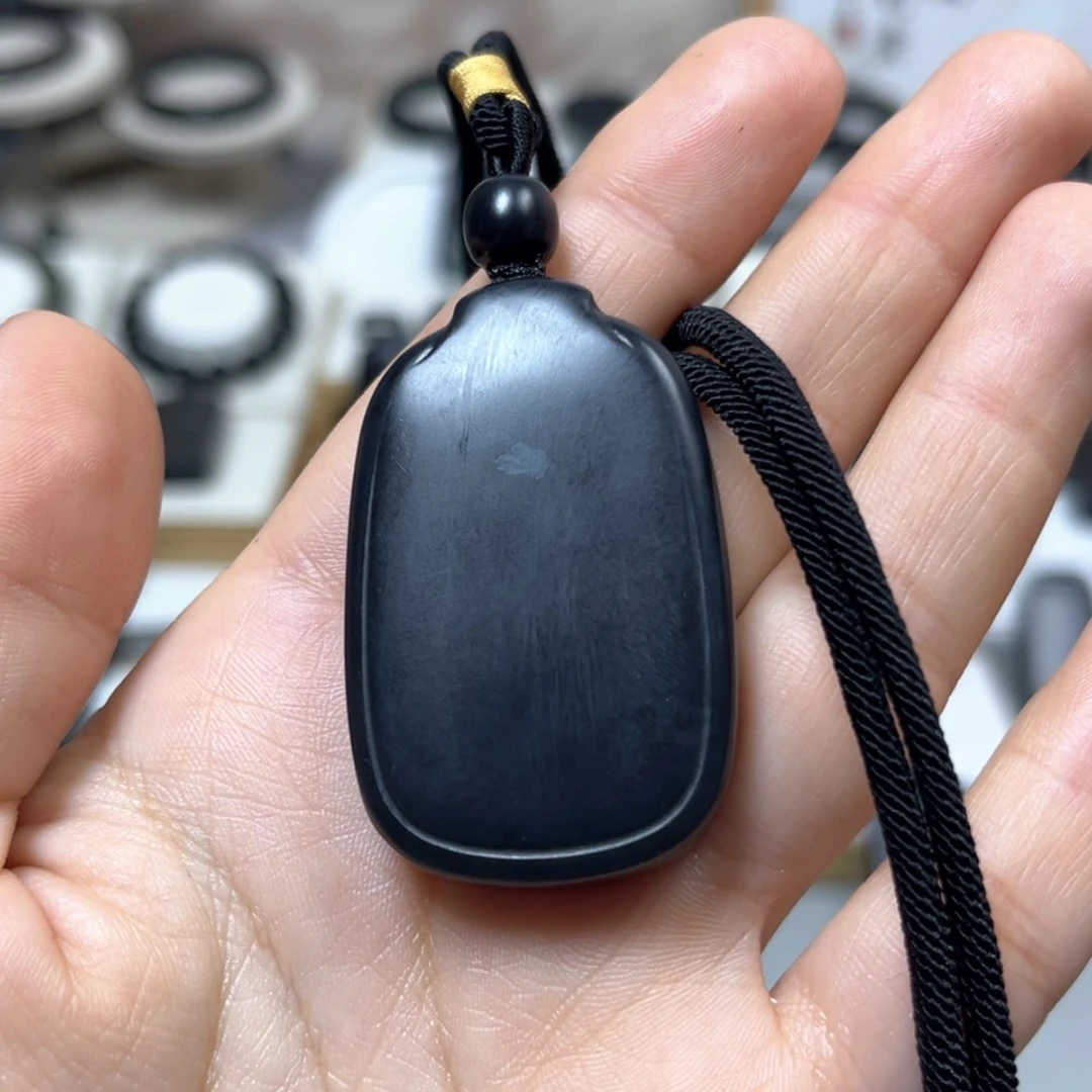 【闪购商品】和田玉（墨玉）35面包聚墨青花36克左右未镶嵌