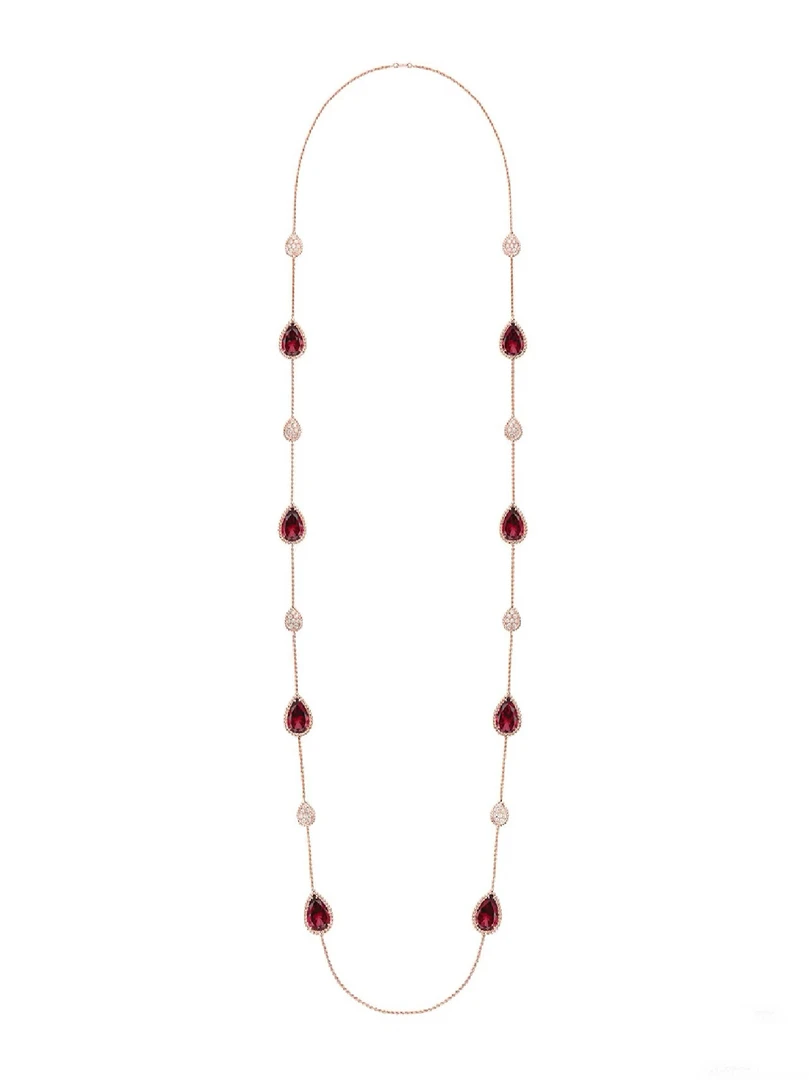 合金项链 2439【石榴红项链】气血双盈红润生辉