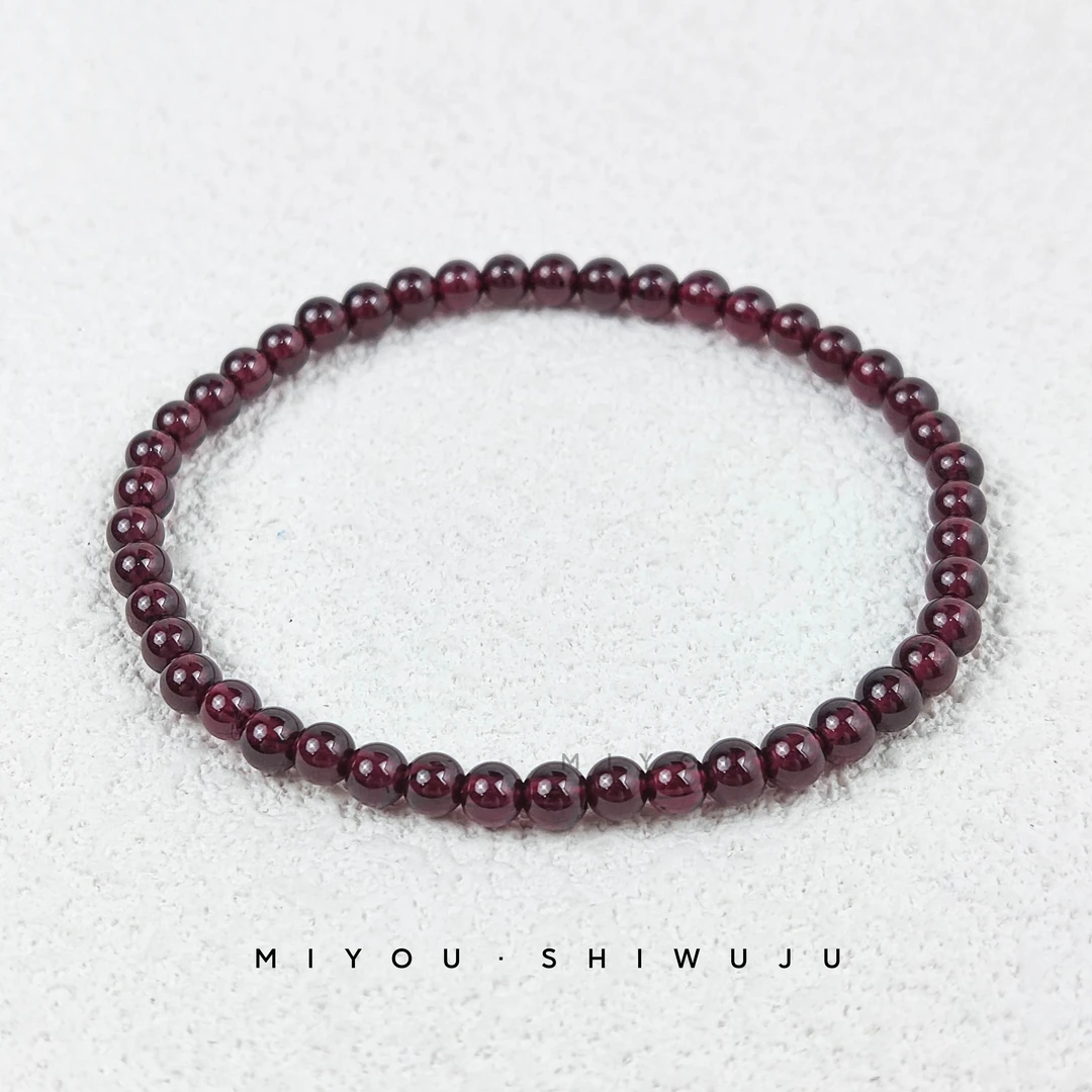 红石榴手串百搭时尚轻奢简约