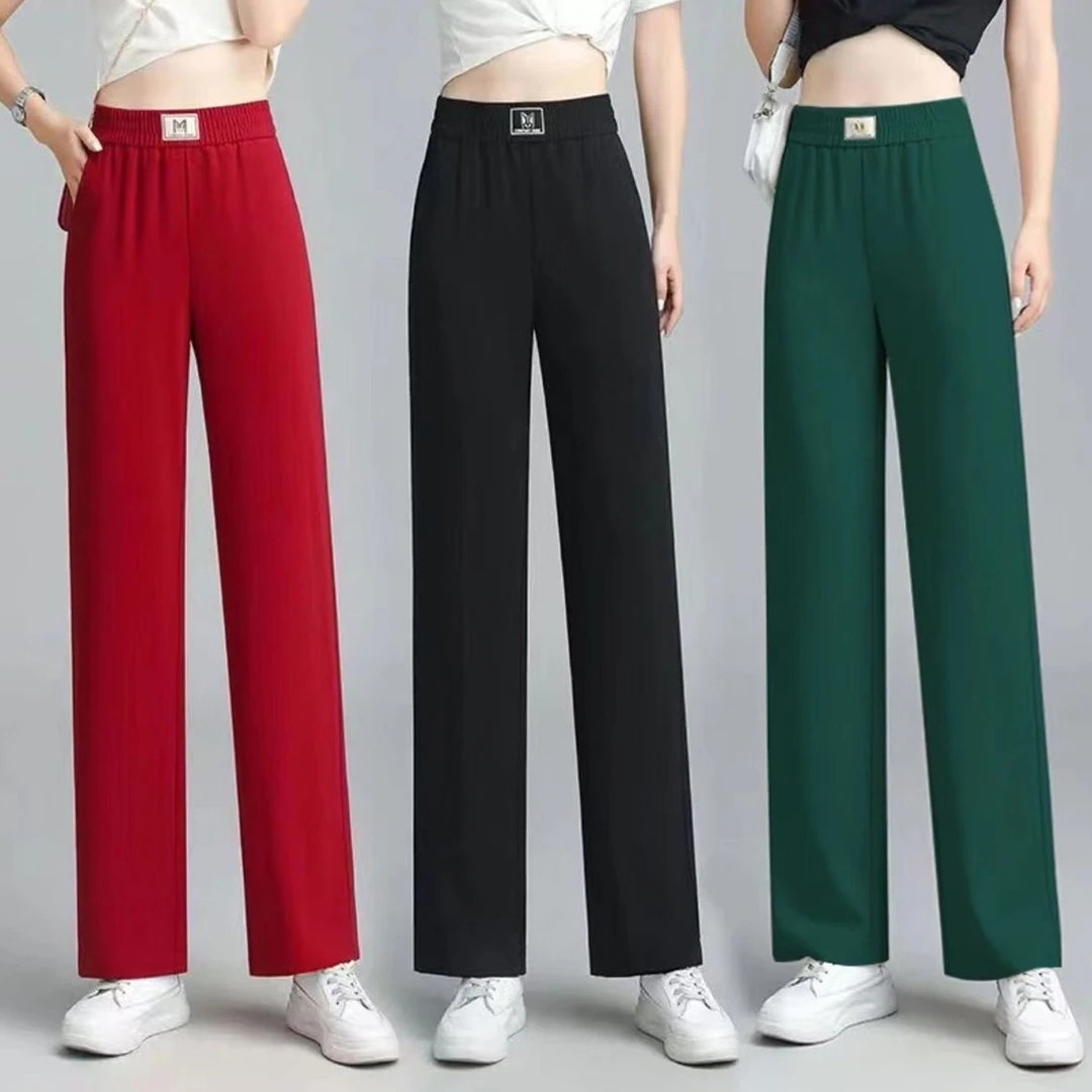 窄版阔腿裤女2025夏季新款高腰垂感西裤宽松百搭显瘦直筒休闲裤子
