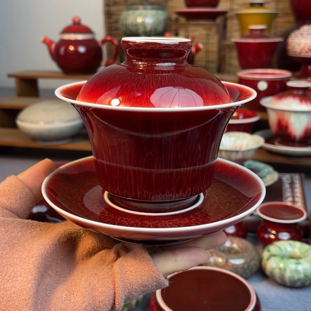 景德镇原矿陶瓷 盖碗