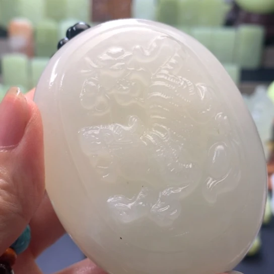 石材方解石手把件