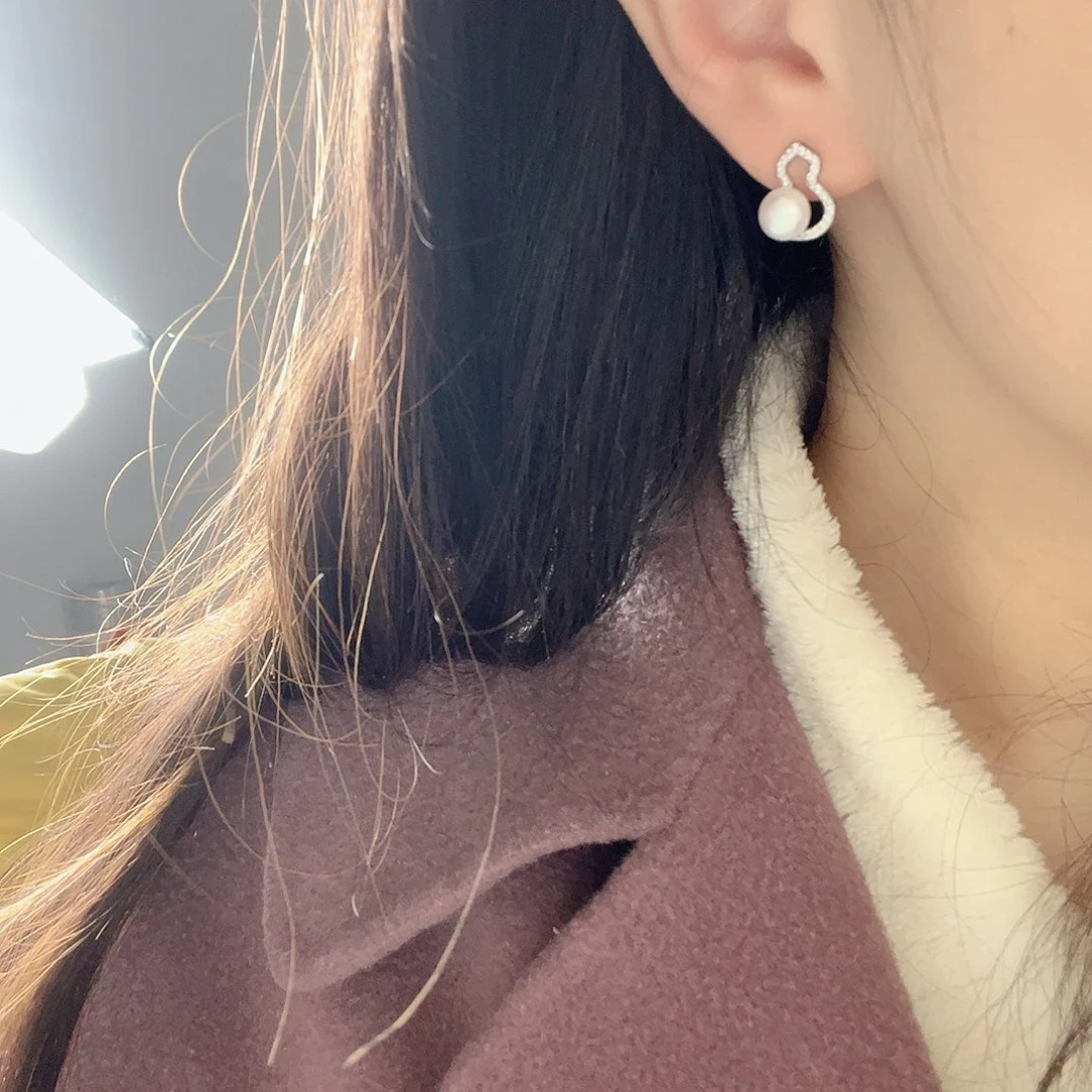 耳饰淡水珍珠银S925镶嵌