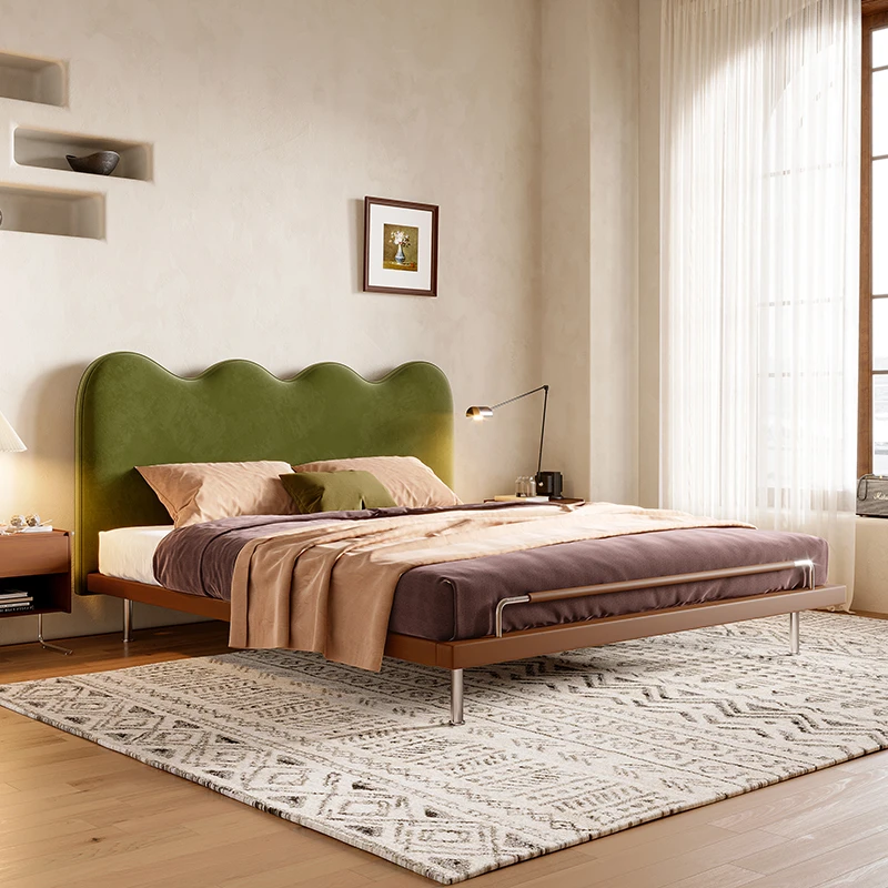 【政府补贴新款mola床】意式极简床简约设计师款双人婚床【达人】