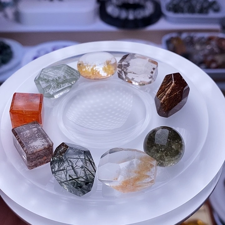 水晶天然水晶定制打孔不退不换未镶嵌