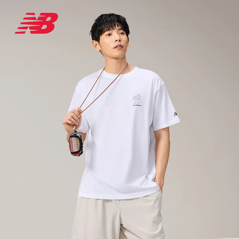 【流光风】 NB官方正品25夏新款男宽松圆领纯色T恤短袖AMT52385