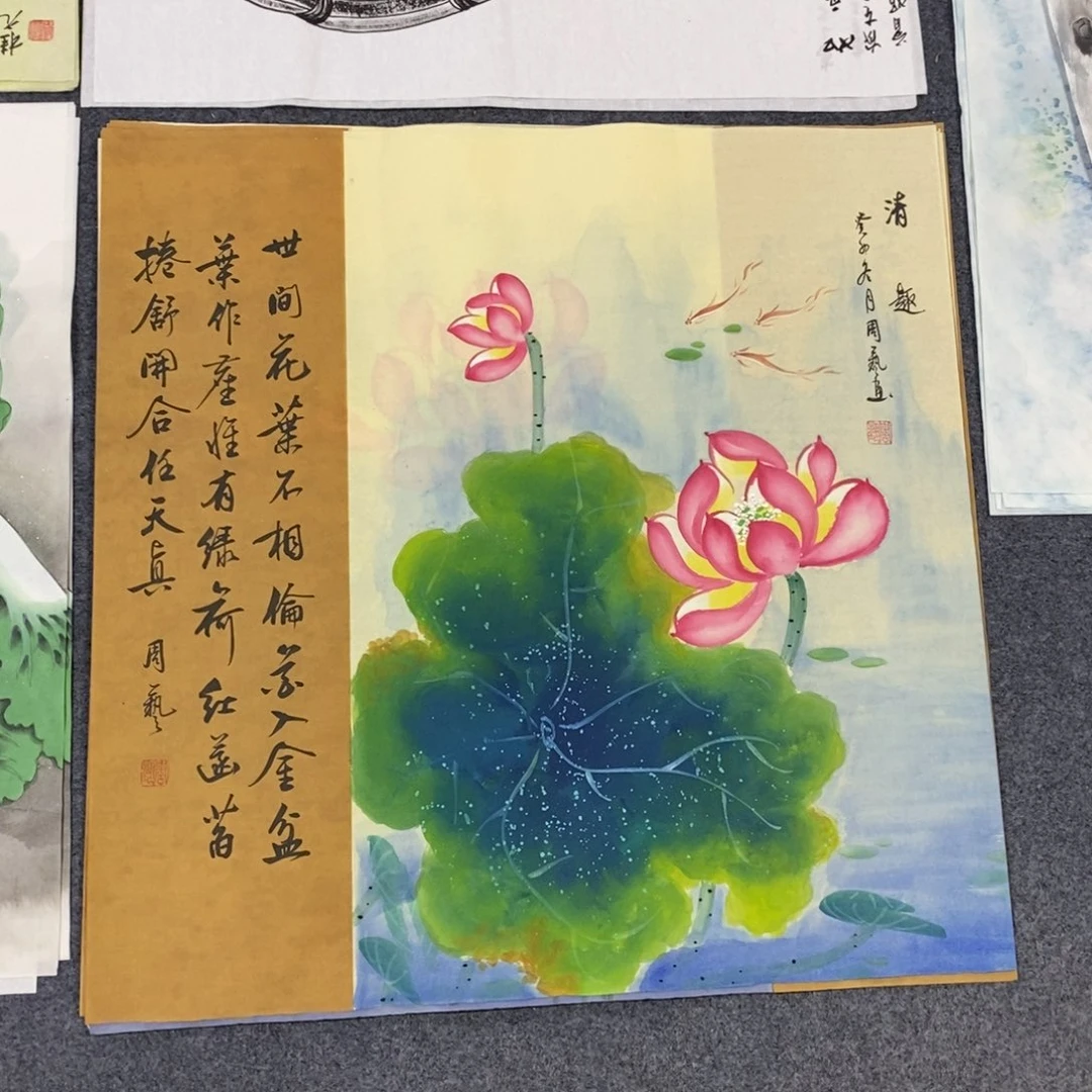 国画尺寸70✖️70精品斗方手绘画