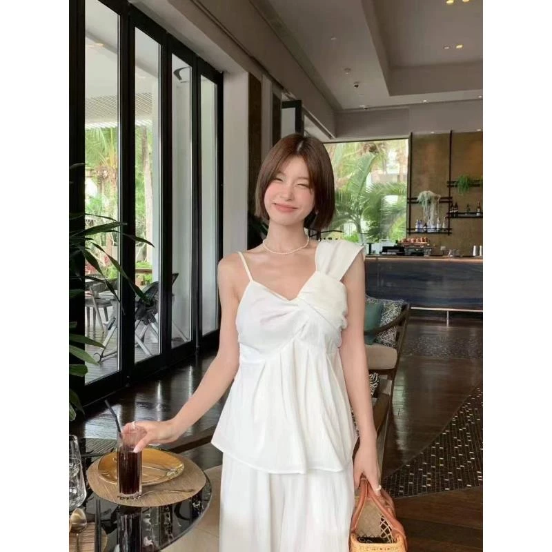 Y01-Y200INS风东南亚风甜美时尚套装时尚纯欲少女风白色蕾丝