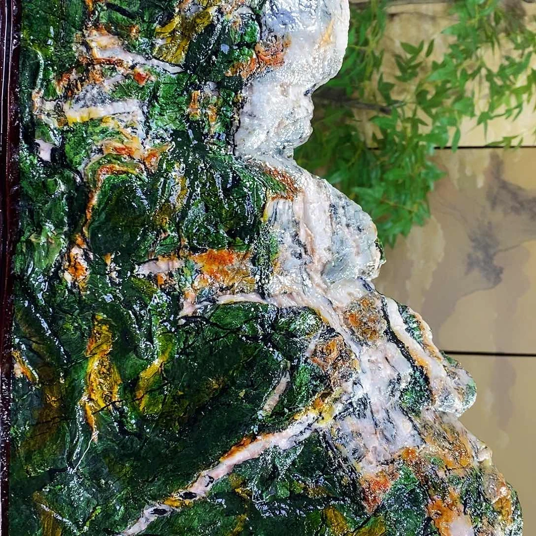 石材山水画作品欣赏摆件