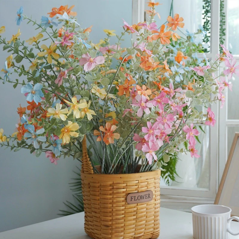 小雏菊仿真花餐桌花束田园野菊花假花洋甘菊盆栽花篮阳台装饰绢花