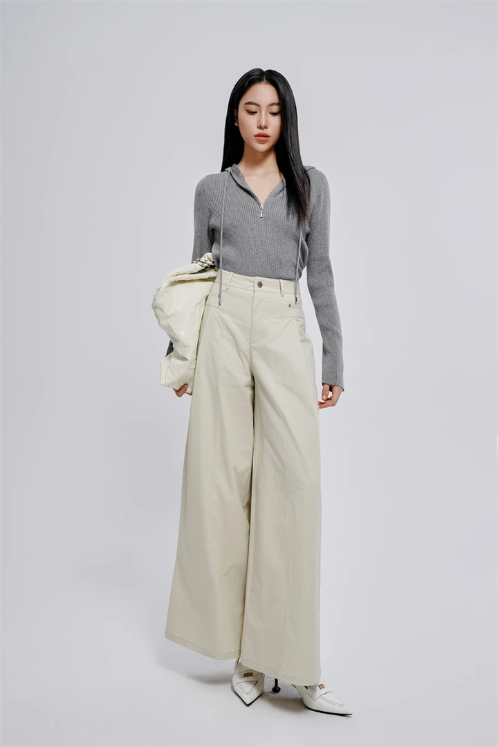 25秋季宽松时尚女士一字袋设计休闲显瘦显腿长阔腿裤0601