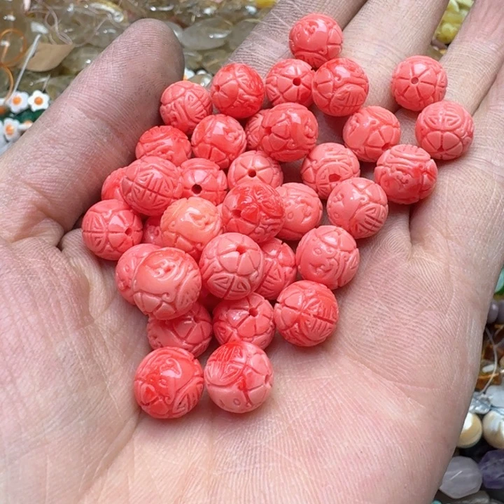 合金玛瑙/玉髓珠宝半成品40颗女贝粉压