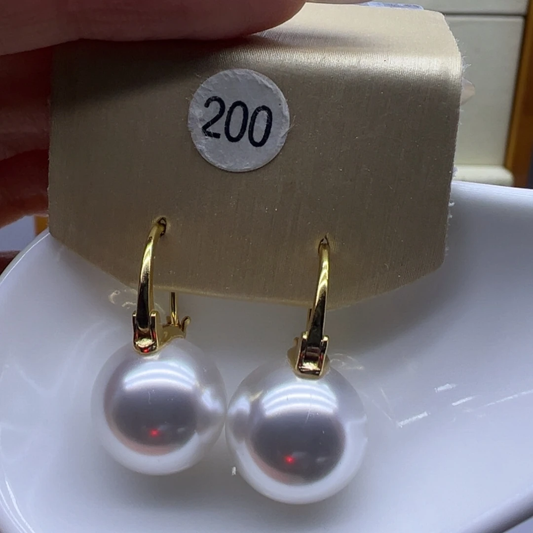 银S925镶嵌淡水珍珠耳饰