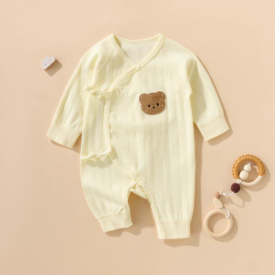 婴幼儿连体衣春秋款新生儿纯棉满月婴儿初生宝宝衣服哈衣睡衣内衣