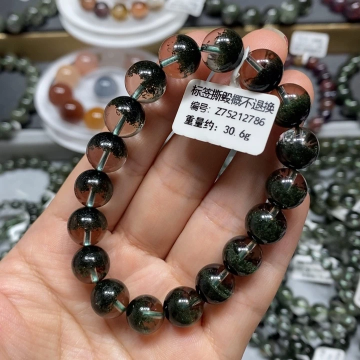 手链水晶未镶嵌绿幽灵聚宝盆手链