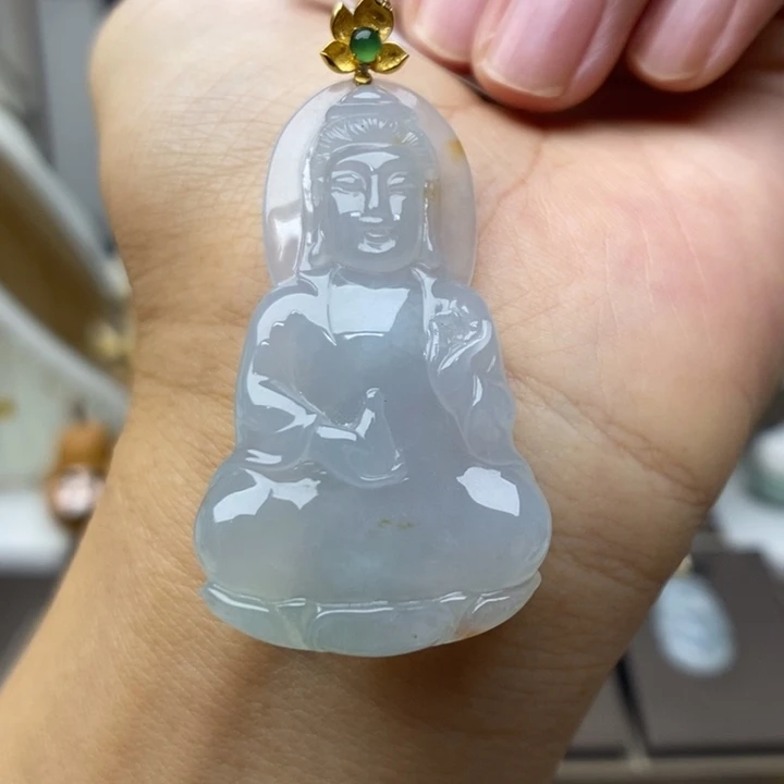 【闪购商品】颈饰18K金镶嵌翡翠37