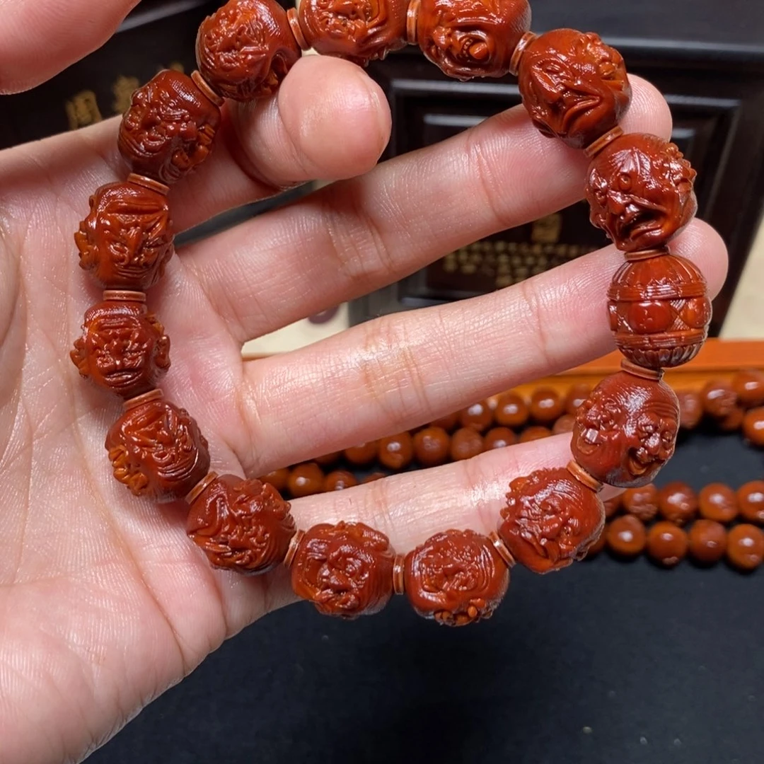 浪***生橄榄核吊坠Dhd四面罗汉