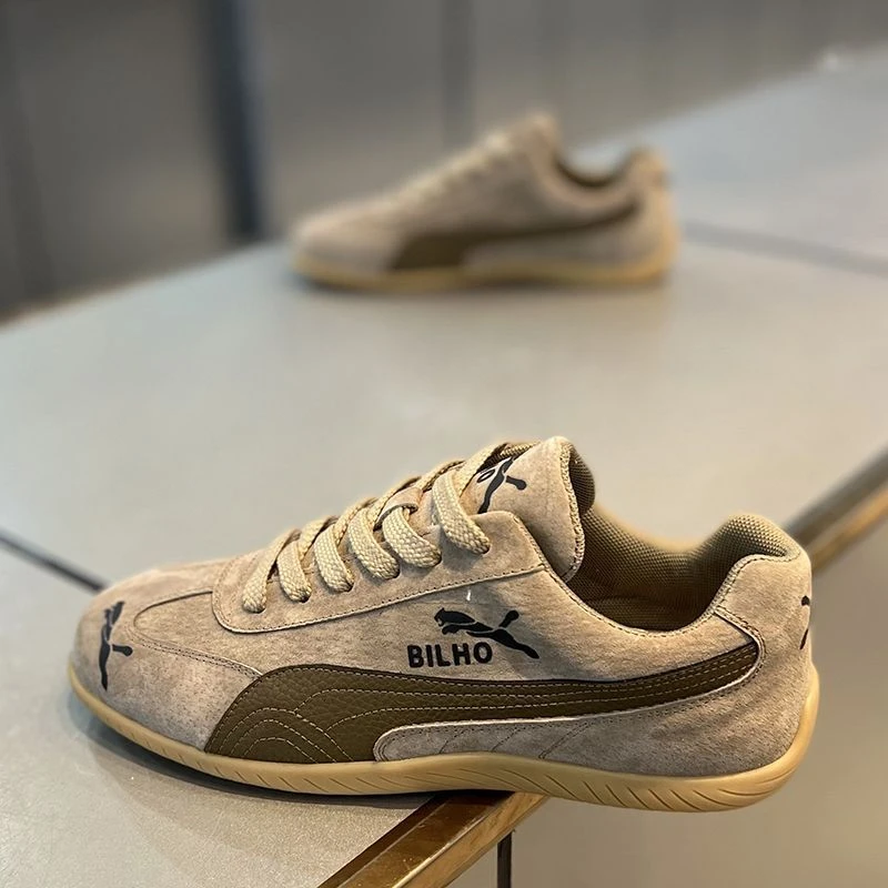 2025春季鞋网红新款潮流时尚休闲鞋圆头皮面透气软底百搭轻便男鞋