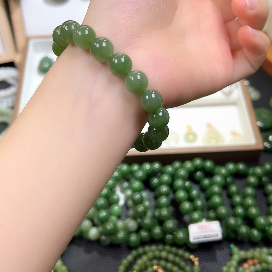 和田玉（碧玉）未镶嵌手链