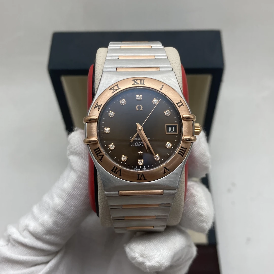 95新 Omega/欧米茄 35.5mm 欧米茄 星座18K间金自动机械中性表