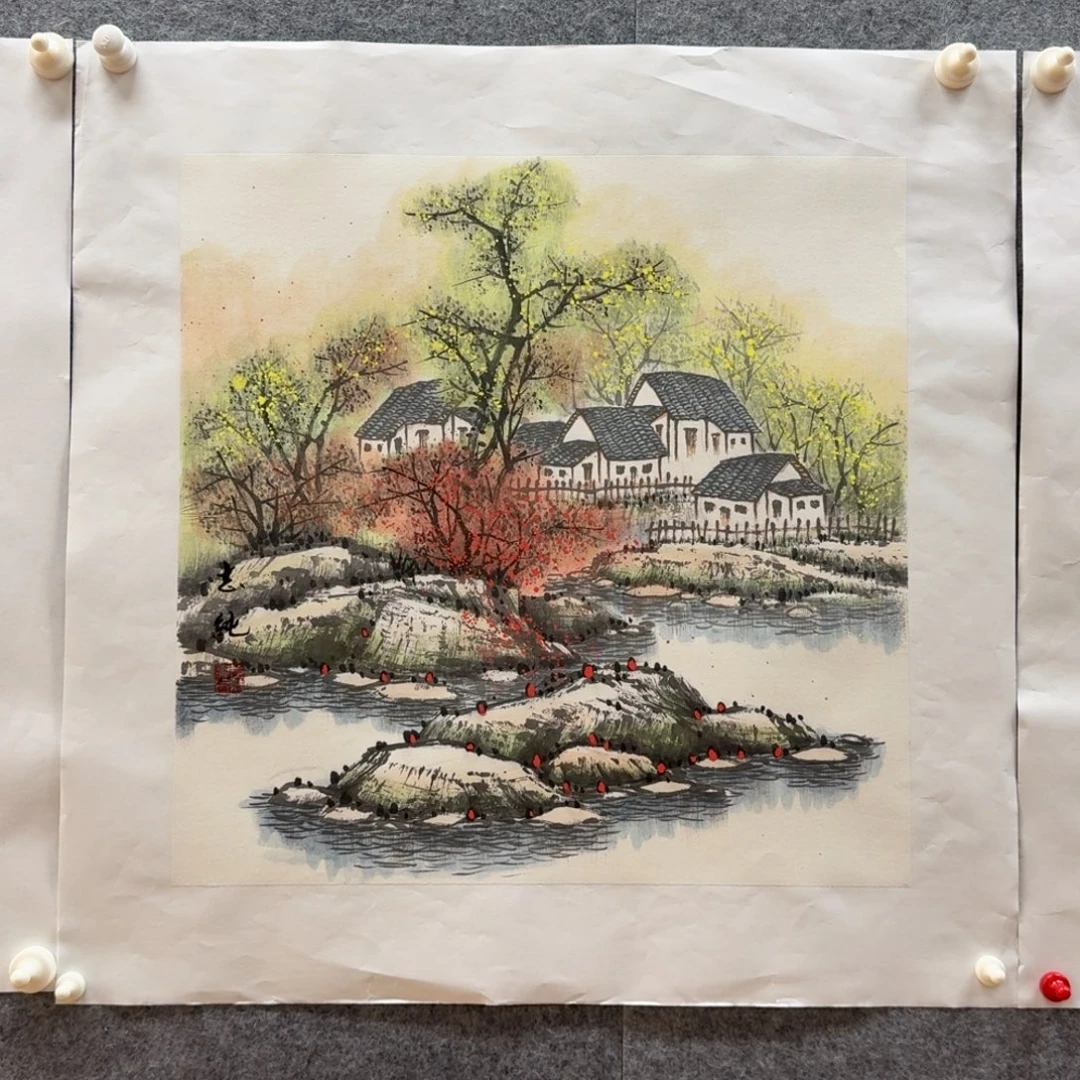 国画宋志纯五十斗方作品山水