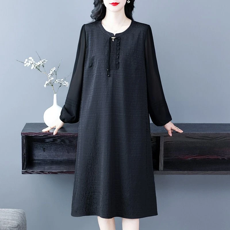 提花连衣裙秋季240862