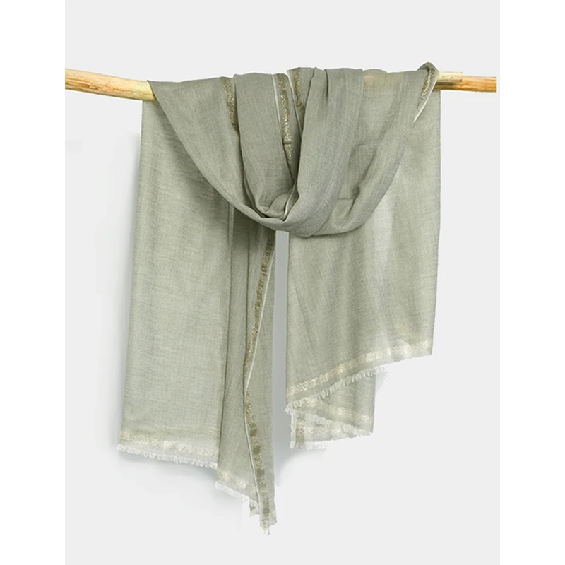 薄款钻石纹羊毛围巾女春夏秋季薄荷绿薄围巾 披肩两用空调巾长款