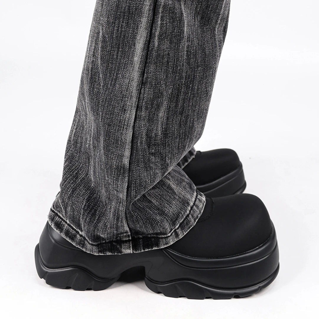 cleanfit厚底德比鞋男女休闲英伦黑武士松糕英伦皮鞋哑光增高7cm