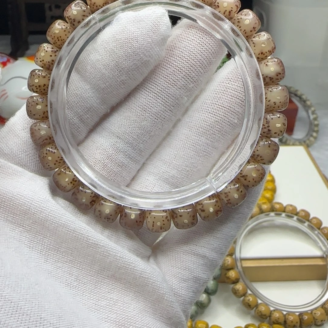 星月菩提手串粉冰果冻8×7同枝果福利