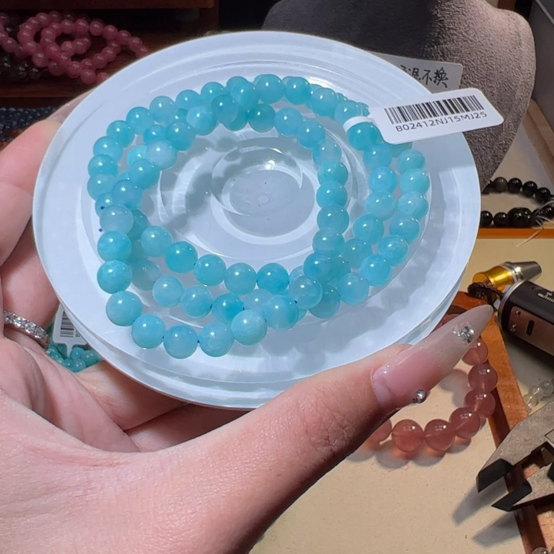 水晶手链合金天河石多圈6+C51