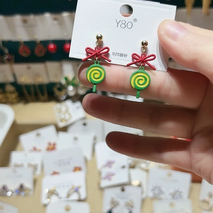 合金合金蝴蝶结耳坠