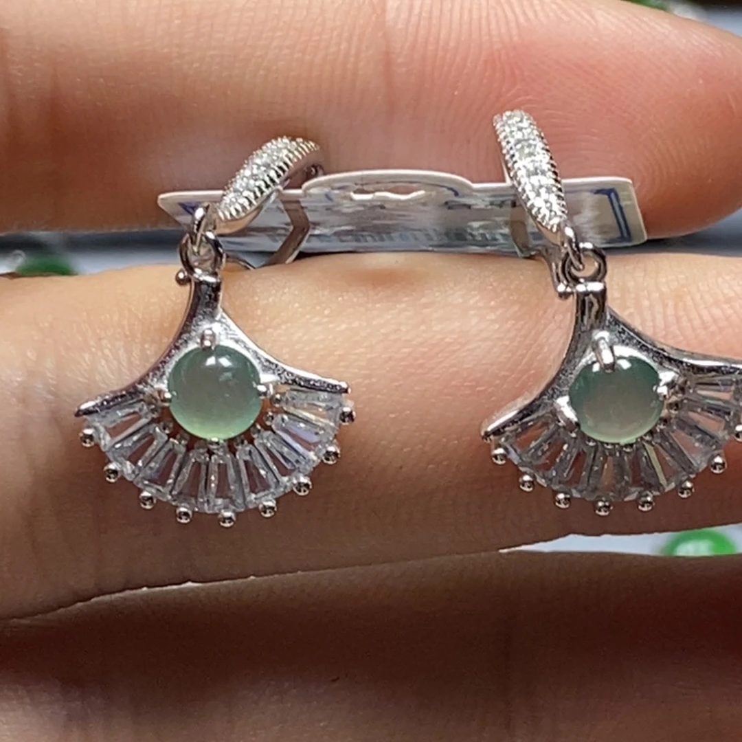 翡翠颈饰银S925镶嵌4.5mm