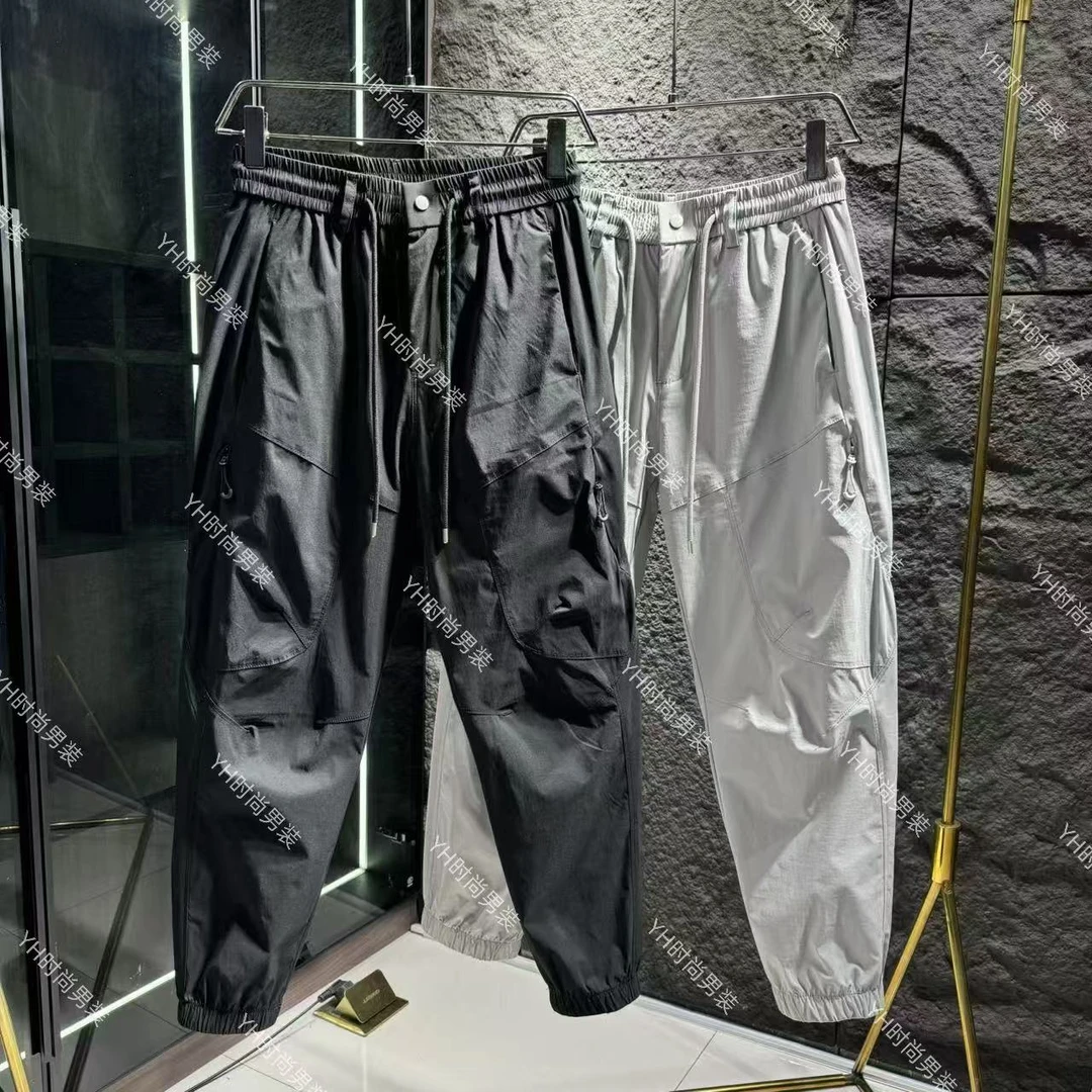 春夏新款户外机能风多口袋工装束脚休闲裤潮流时尚宽松百搭长裤