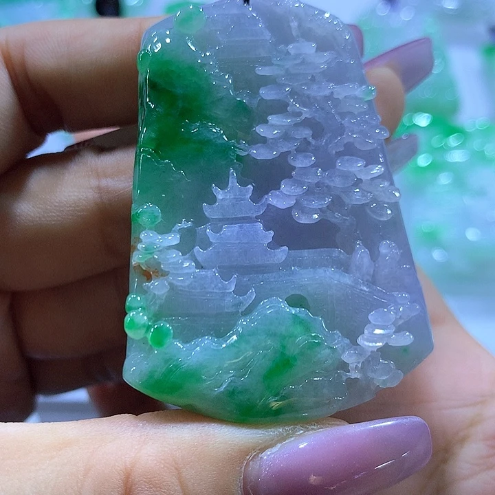 翡翠未镶嵌颈饰天然翡翠A货吊坠