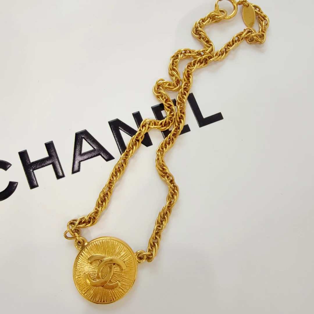 95新 Chanel/香奈儿 Chanel vintage香奈儿中古拉丝金币项链