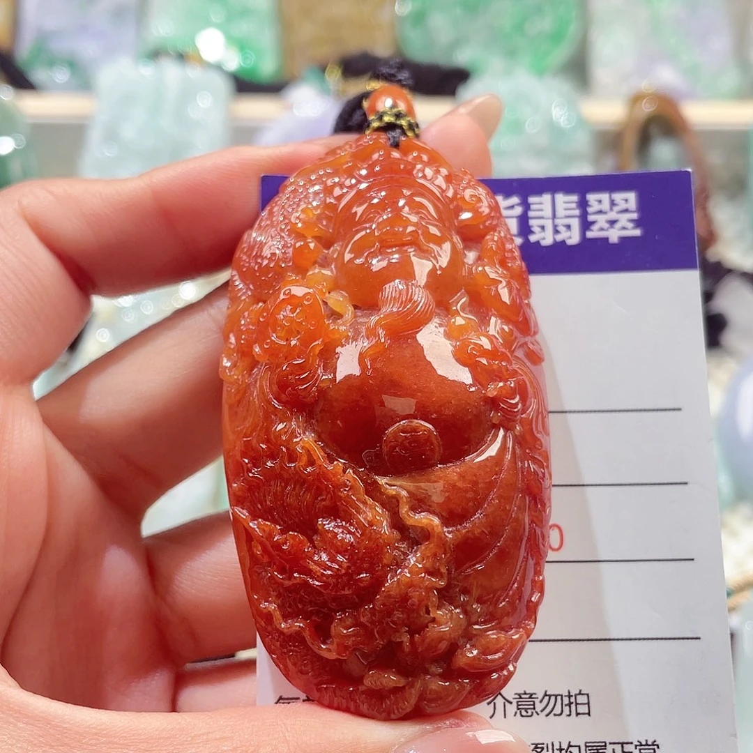 颈饰未镶嵌翡翠财神