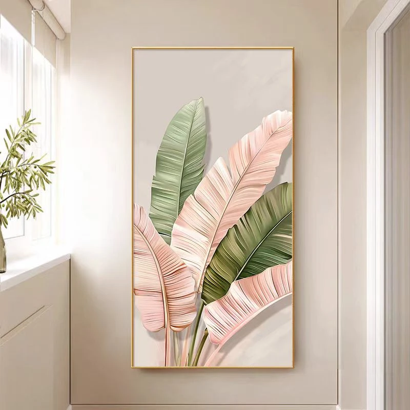 【家大业大】高级感玄关装饰画奶油风走廊过道挂画粉色客厅入户