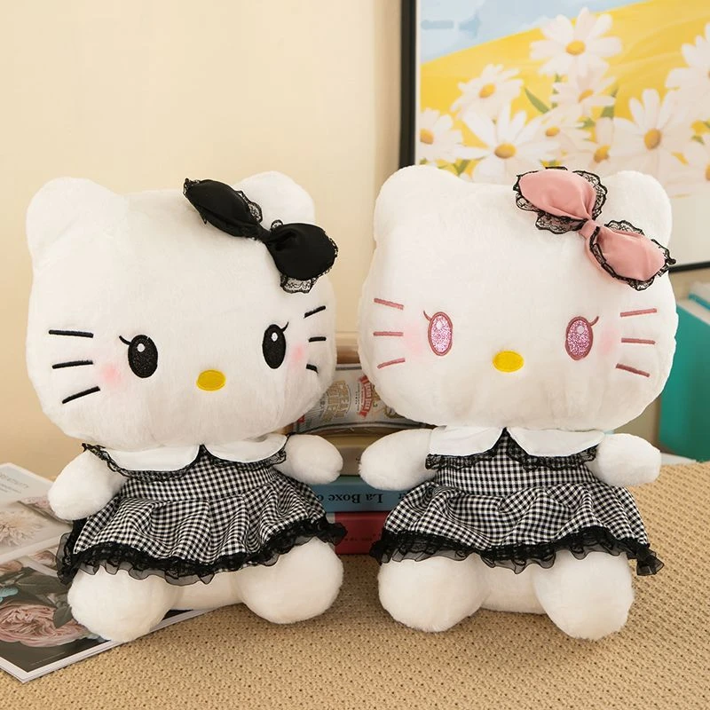 暗黑系列kt猫HelloKitty毛绒玩具可爱凯蒂猫玩偶生日情人节礼物女