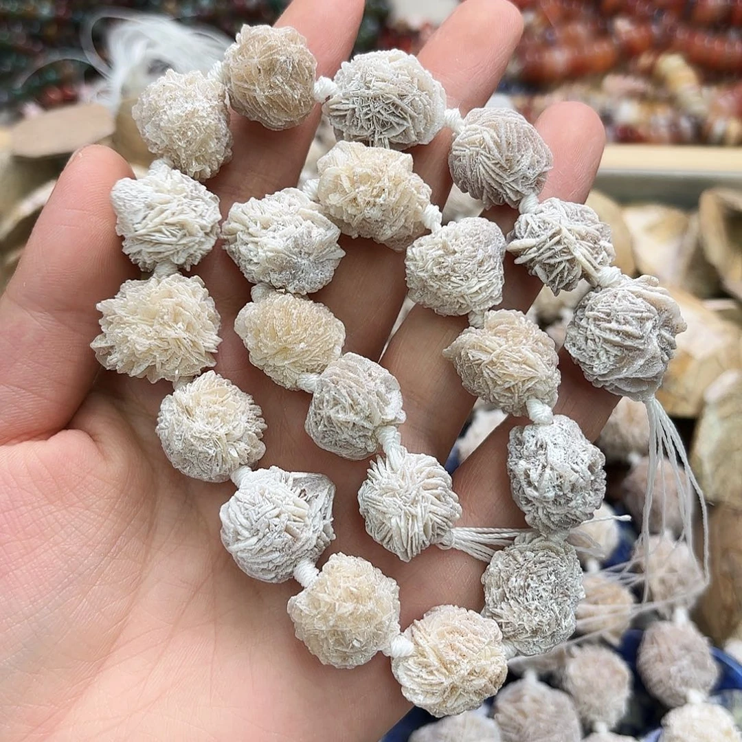 玛瑙/玉髓未镶嵌珠宝半成品卡16-18沙漠玫瑰一条