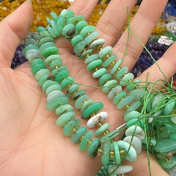 玛瑙/玉髓合金珠宝半成品澳洲玉8-10mm一条