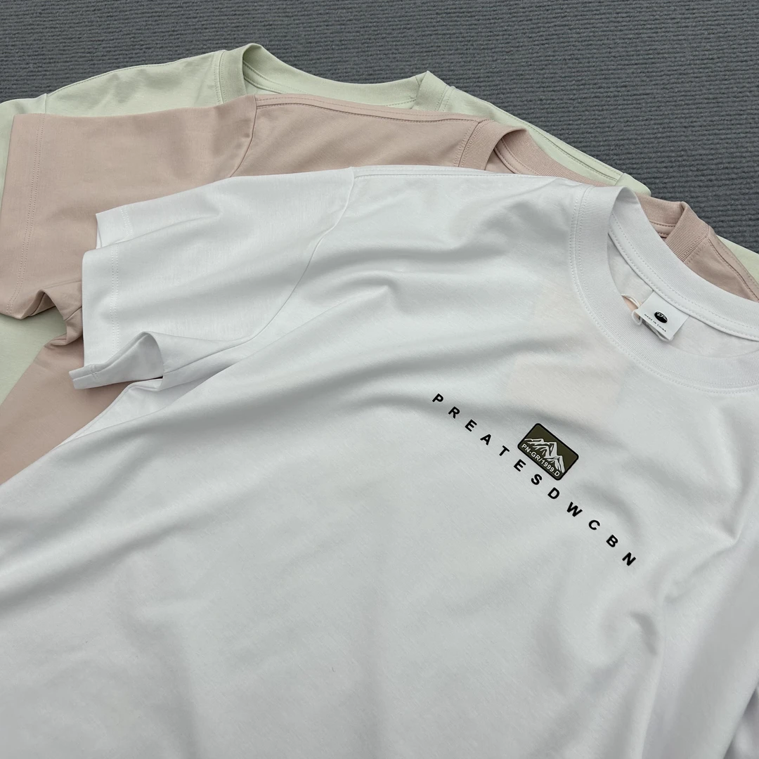 男士白色时尚休闲百搭通用短袖免烫圆领标准夏季T恤印花012#