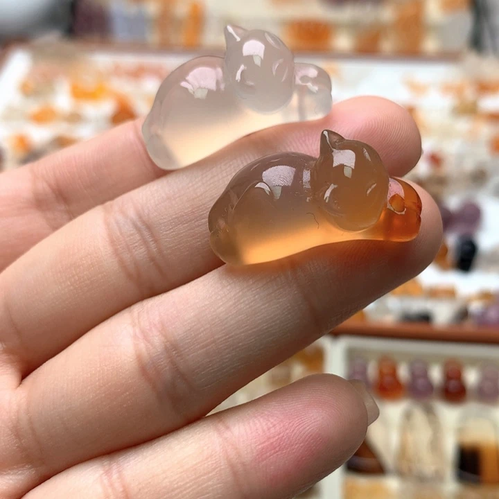 玛瑙/玉髓未镶嵌玛瑙趴趴猫