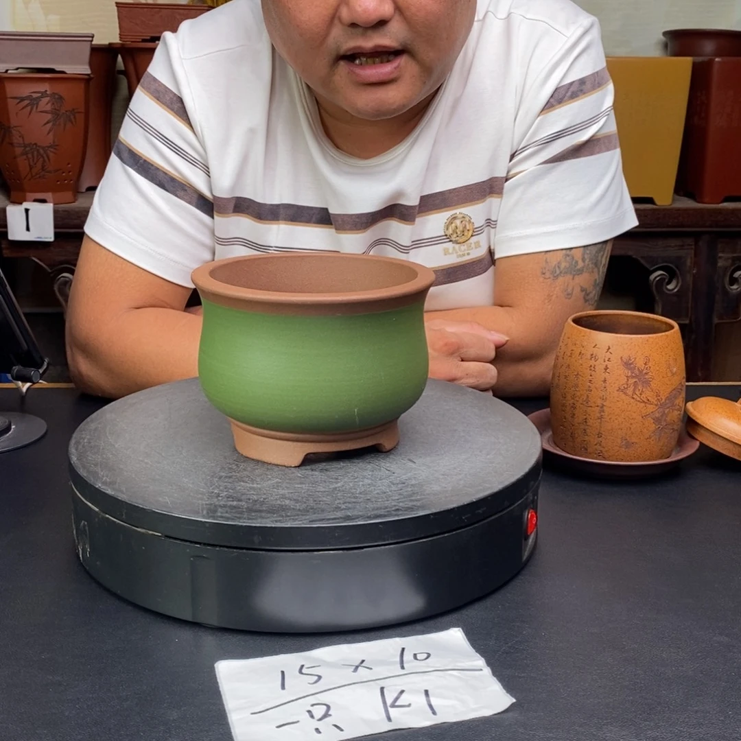 紫砂花盆货号一只K1