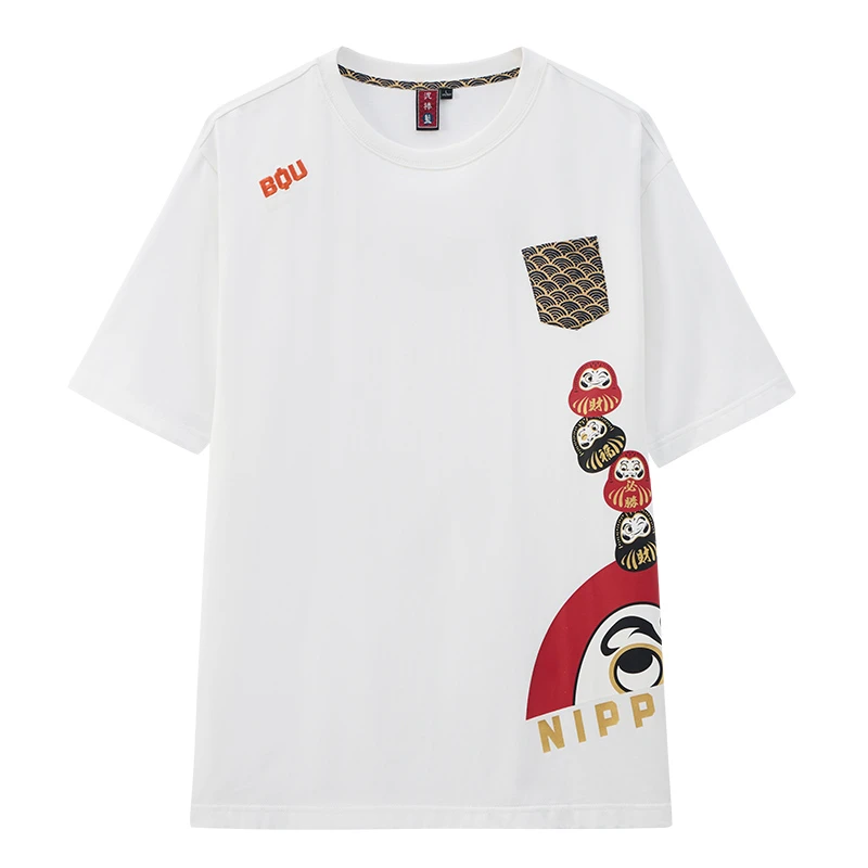 ONIARAI/鬼洗25年春夏棒系列趣味达摩叠叠乐休闲短袖T恤N840264