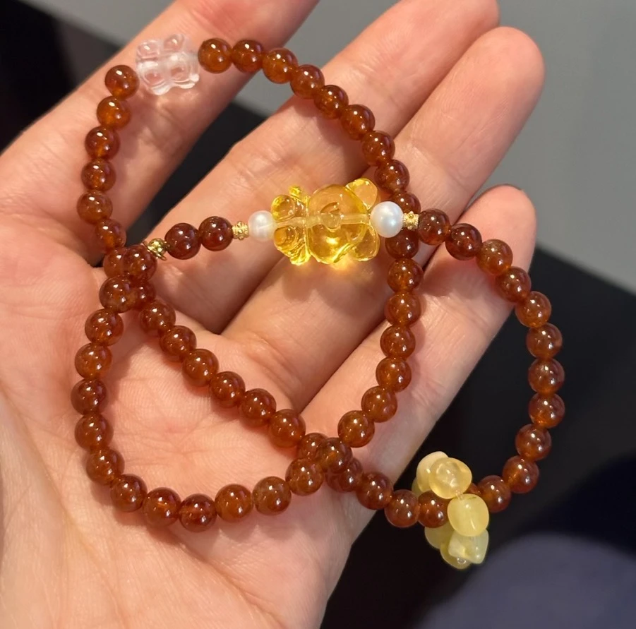 非金属亚克力手链 可爱小熊双圈手链显白好看