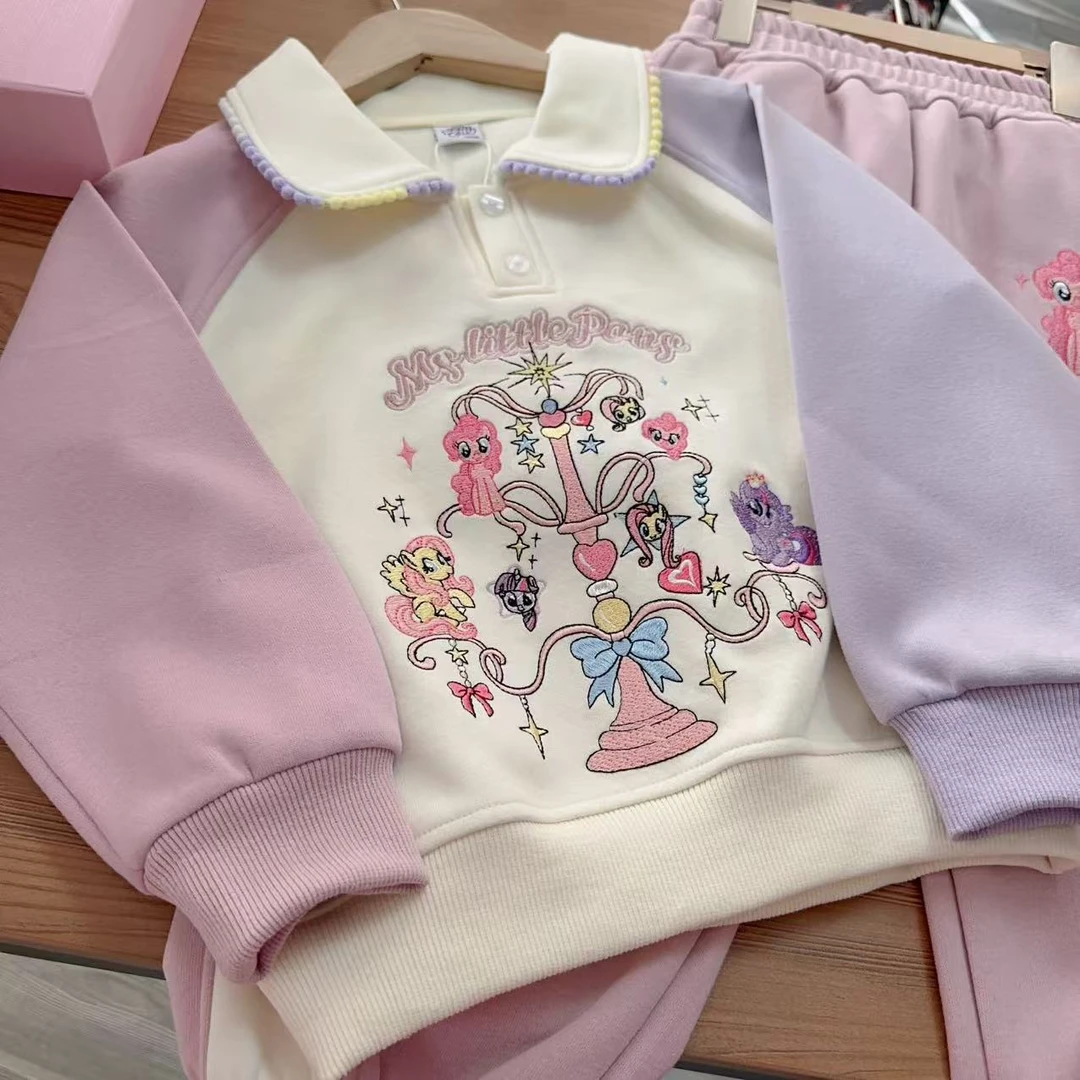 【天秤】卡通套装！童趣十足春季韩版时尚卡通旋转木马套装女童