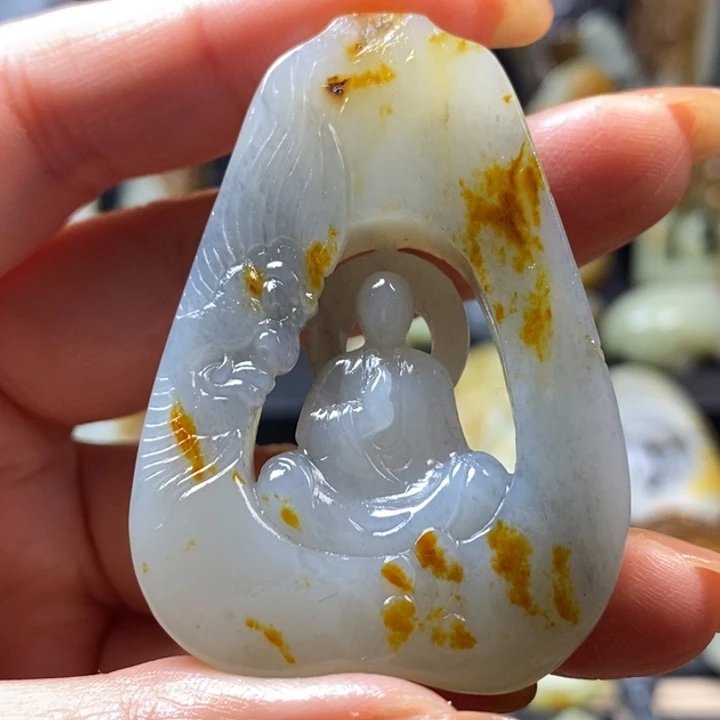 和田玉未镶嵌挂件