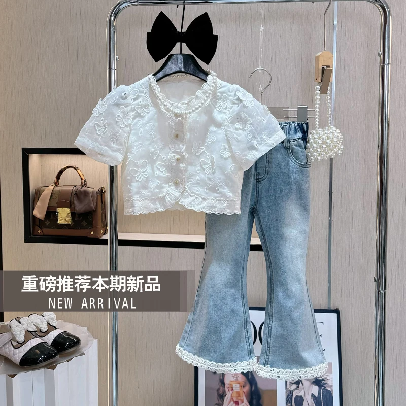 女童夏装套装2025新款短袖小女孩洋气夏季儿童气质时尚夏款两件套