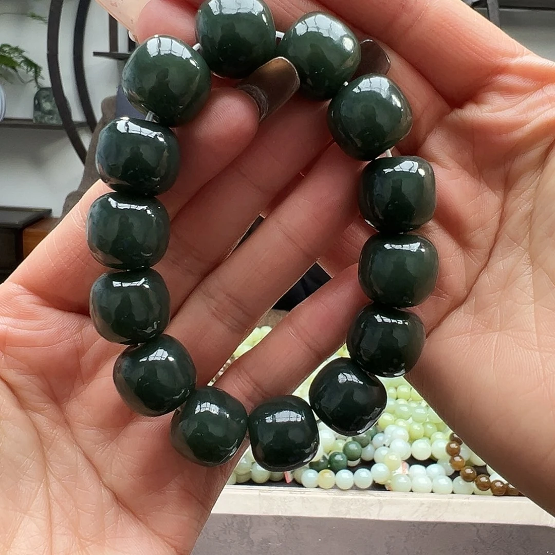 和田玉未镶嵌手链16且末